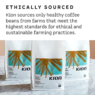 Kion Organic Ground Coffee, Tested for Toxins, Ethically Sourced, Rich, Bold, and Smooth, Medium Roast 12 Oz (1 Pack)