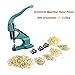 Hand Press Grommet Machine, Heavy Duty Industrial Grommet Eyelet Tool Kit Table Mount Rivet Press Hole Punch Tool with 3 Dies and 900 Grommets