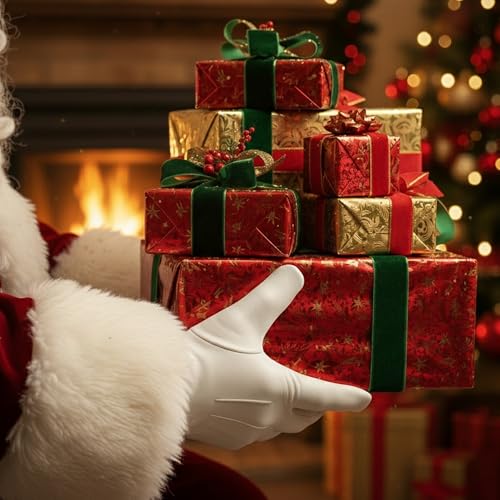 image for Generic White Leather Gauntlet Gloves Small - Medieval Renaissance SCA