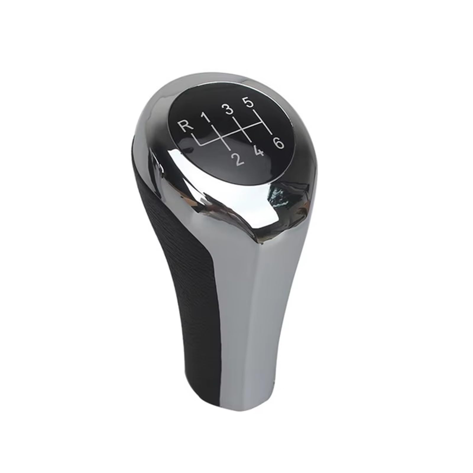 CQRBNE Car Gear Lever Knob for BMW 1 3 5 6 Series for E30 E36 E39 E46 X5 E53 E60 E63 X3 E83 X1 E84 E90 E91 Pen Head Ball Gearknob Chromed Gear Shift Knob Gear Shift Knob Handle(6Speed)