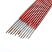 Fine Enamel Detail Brushes Set - 11 Pieces Miniature Paint Brushes for Detailing & Art Painting - Acrylic, Watercolor, Oil - Models, Airplane Kits, Nail Painting Red