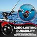 Hollowfly Coated Downrigger Ball Weight with Keel Downrigger Weights Vinyl-Coated Trolling Weight for Boats Round Marine Accessories Black(6 lb)