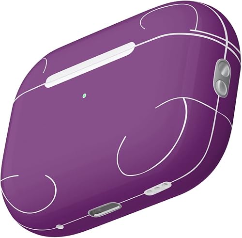 Miniatura 3 de MightySkins Skin compatible con Apple AirPods Pro 2, color morado sólido, protectora, duradera y única, fácil de aplicar, quitar y cambiar estilos,