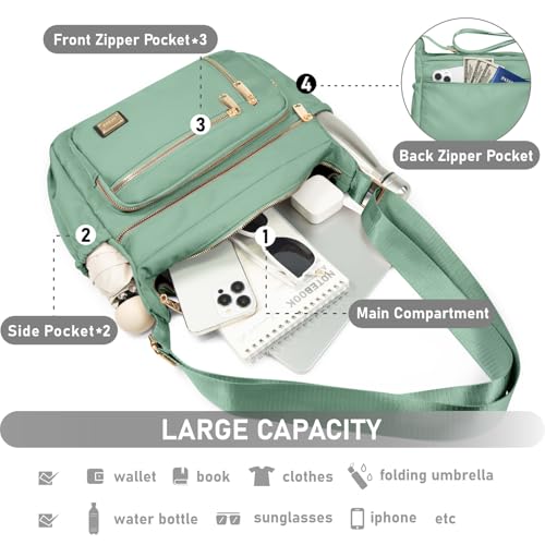 Image of NPBAG Crossbody Bag for Women, Shoulder Purse Handbag Messenger Bag, Trendy Pocketbooks, Waterproof and Multi-Pockets
