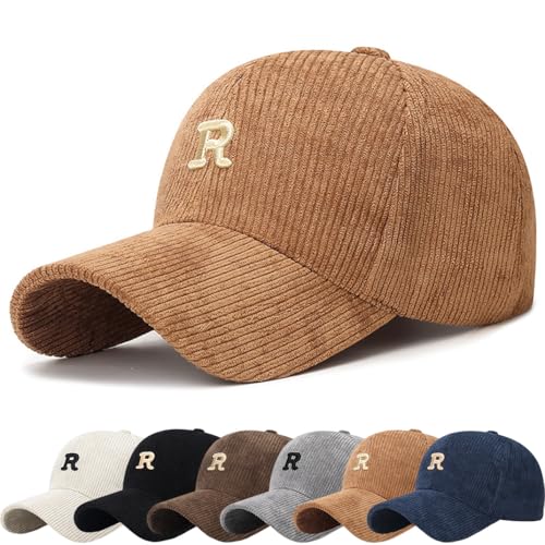 Unisex Klassische Baseballkappe Cord Mütze Verstellbar mit Gebogener Krempe Baseball Cap Full Herren Visor Sport Cappy Classic Baseballcap classic style für Outdoor Sport