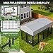 Oranland 7.8x4x5FT Dog Kennel Outdoor for Medium/Small Dogs, Welded Wire Outside Dog Pen, Anti-Rust Dog Run with Secure Lock/UV-Resistant Waterproof Roof/Swivel Stainless Steel Feeding Bowls