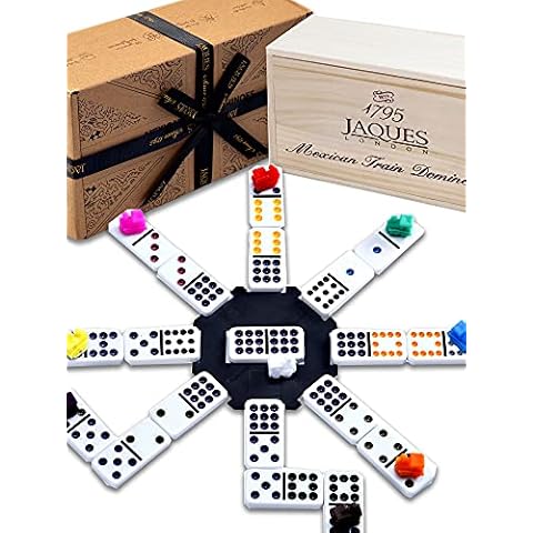 Jaques of London Mexican Train Dominoes Game | Dominoes Set For Children & Adults | Family Dominoes Games | Since 1795 Cover
