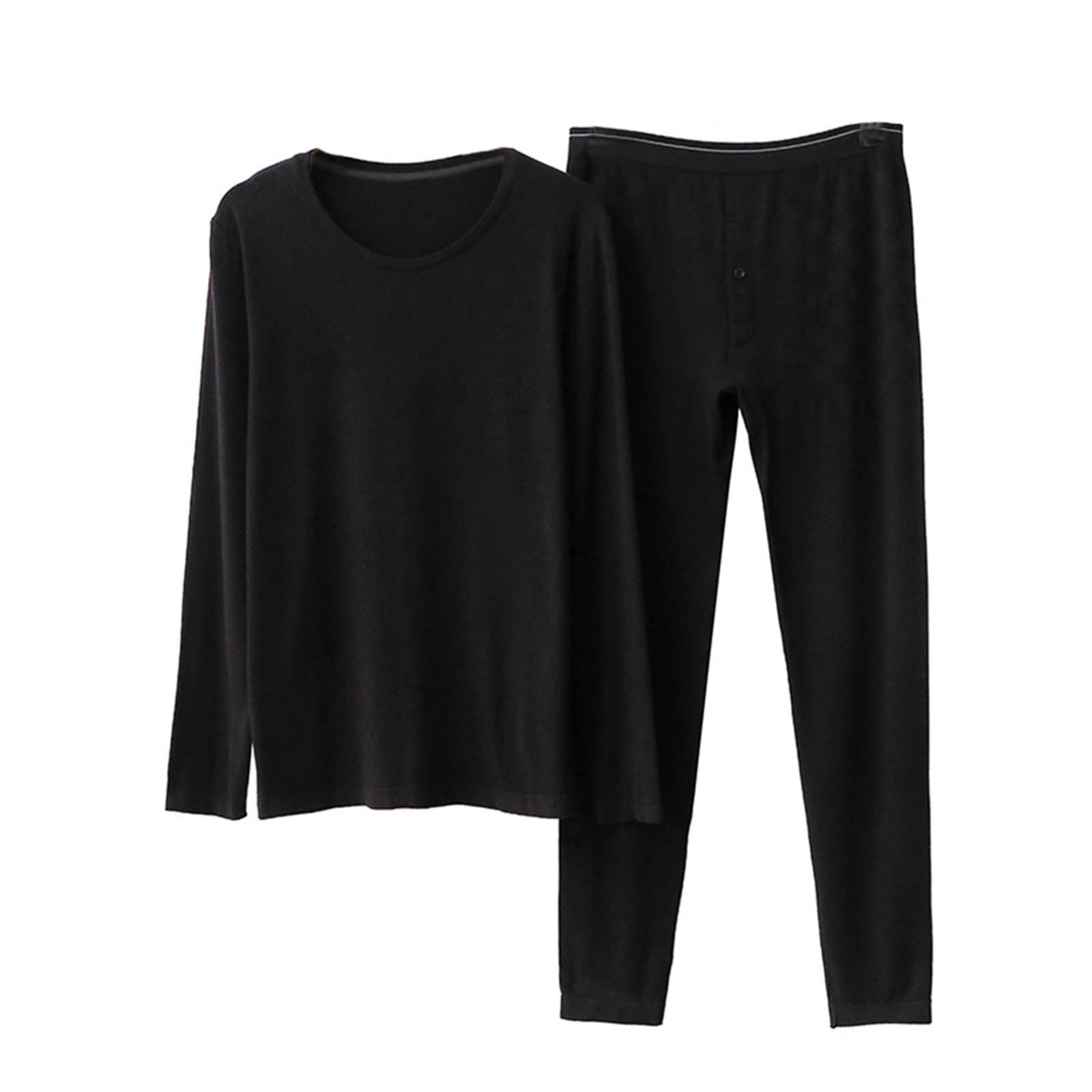 Daesar Thermounterwäsche Set Acryl, Funktionsunterwäsche Herren Skiunterwäsche One Size Königsblau Winter Thermowäsche Unterhemd + Unterhose