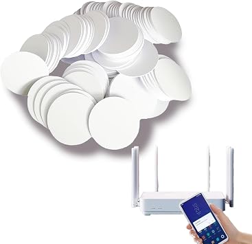 NFC Tag Coin Shape Round Card NTAG215 25mm Diameter 504 bytes Amibo to Apps, Shortcuts, Applications, Multi-Use 30 Pack