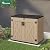 YITAHOME Outdoor Horizontal Storage Shed with X-Shaped Lockable Door, 35 Cu Ft Weather Resistant Resin Tool Shed w/o Shelf, Ideal for Bike, Trash Cans, Garden Tools, Lawn Mowers, Brown