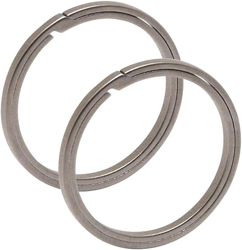 Titanium Key Rings Heavy Duty Side Push Split Key Chain Rings for Key Carabiner Quick Release Keychain Rings
