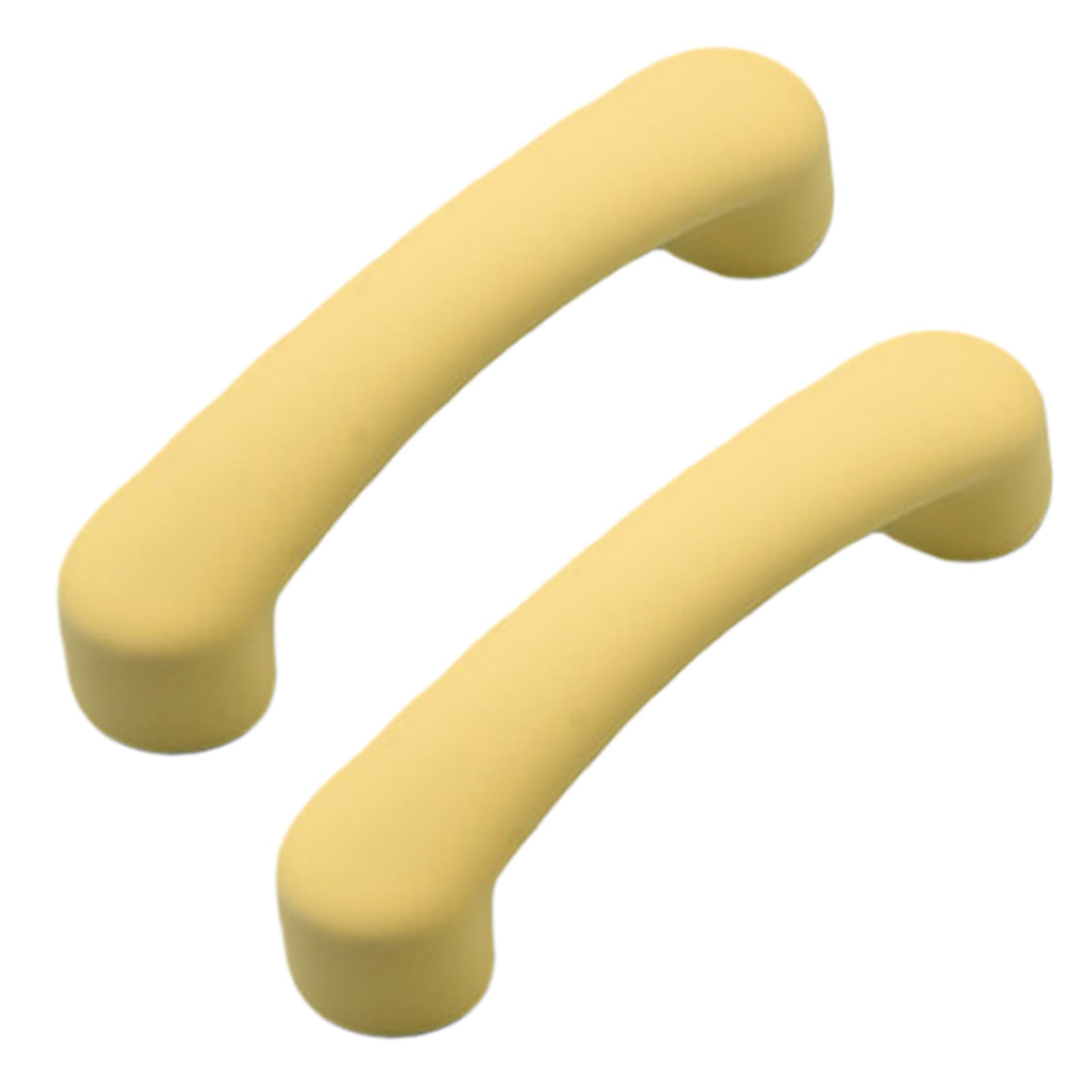 zcru004 Ceramic Door Handles Furniture Pulls Cabinet Handles Cupboard Handles Kitchen Finger Edge Pull Knobs Yellow 2 Pieces (Hole Distance 96mm)
