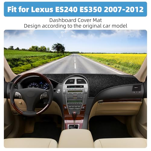 Image of Dash Cover Mat for Lexus ES ES240 ES350 2007 2008 2009 2010 2011 2012 Non-Slip Dashboard Cover Mat Sunshade UV Rays Protector Interior Accessories
