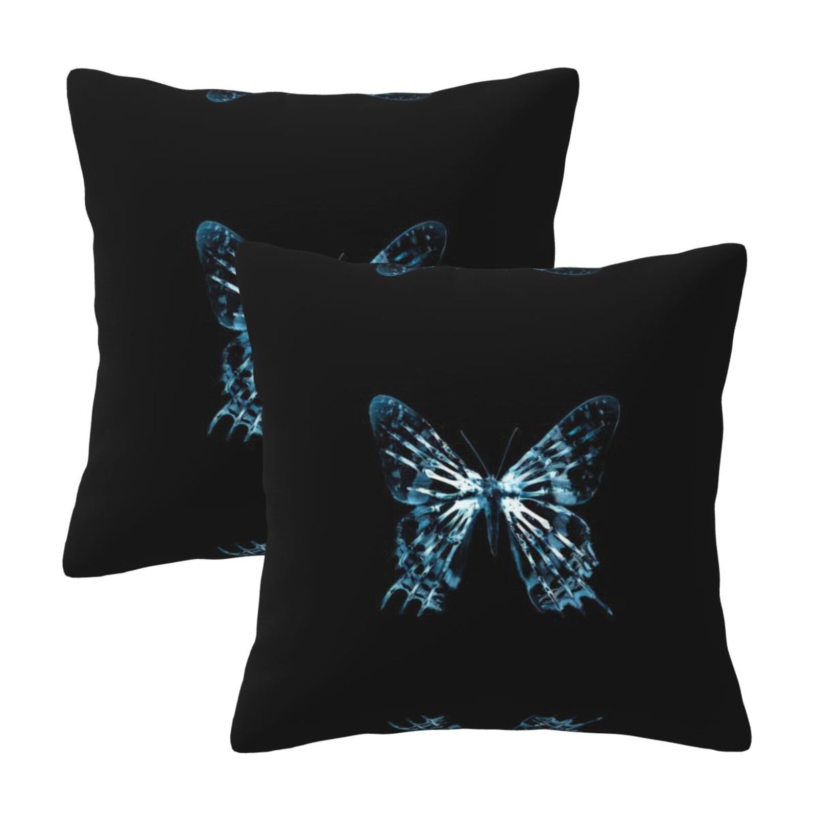 Kfjghhl Butterfly X Ray Throw Pillow Covers Decorative Farmhouse Couch Pillow Case 4 Sizes Square Cushion Pillcase