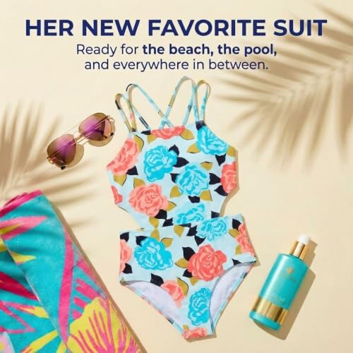 Image of Kanu Surf Girls' Beach Girl Sport Cut-Out One Piece Swimsuit
