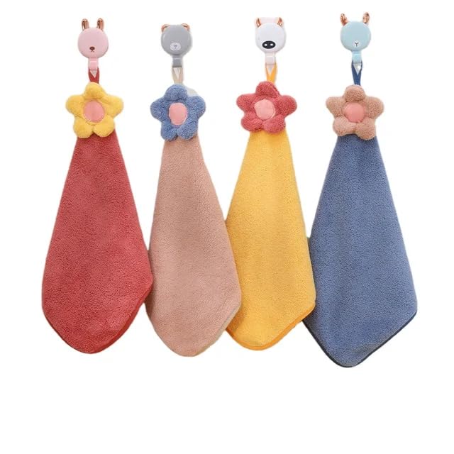 Khillayox 400 GSM Microfiber Super Soft Cute Hanging Hand Towel for Kitchen and Bathroom | Ultra Absorbent Thick Coral Velvet Hand Towels with Hanging Loop Fast Drying Microfiber 30x30 CM (Pack of 6) (B0CS3MR2HZ) Amazon Price History, Amazon Price Tracker