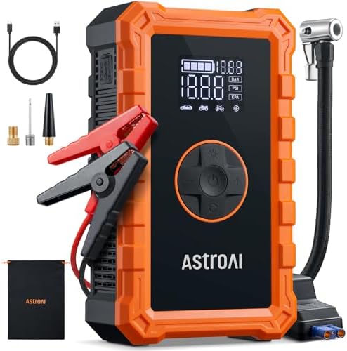 3000A Peak Car Battery Jump Starter with 150PSI Air Compressor