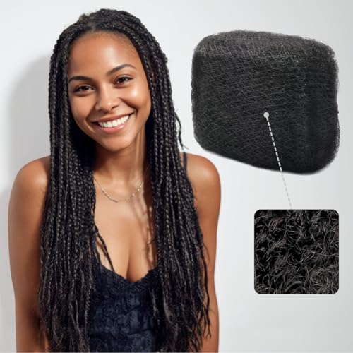 IUC Afro Kinkys Bulk Human Hair (14 Inch, 50g, Natural Black) 4C Afro Kinky-Curly 100% Human Hair, Ideal for Braiding, Twists, Dreadlocks, Loc Repair, Kid-Friendly