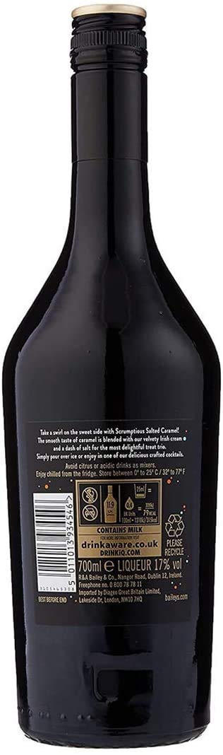 Bailey's Salted Caramel, Irish Cream Likör, Sahnelikör mit Karamell und einem Hauch Salz (6x 0.7 l)