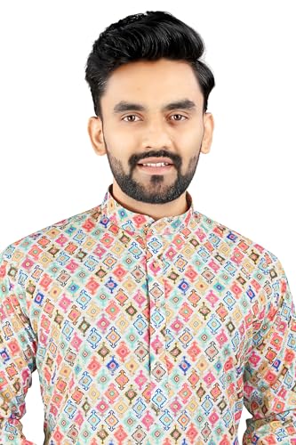 Image of Trustous Kurta Pyjamas set for Mens | Pyjamas with kurta PRINTED and classis look |KURTA Pyjamas SET