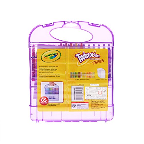 Crayola Mini Twistables Crayons & Paper Set, 65 Pieces, Gift For Kids #TOP3