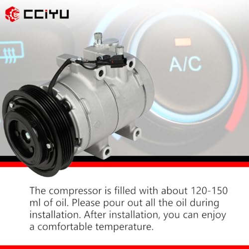 Image of CCIYU AC Compressor w /Clutch for Kia Optima L4 2.4L 1999-2006