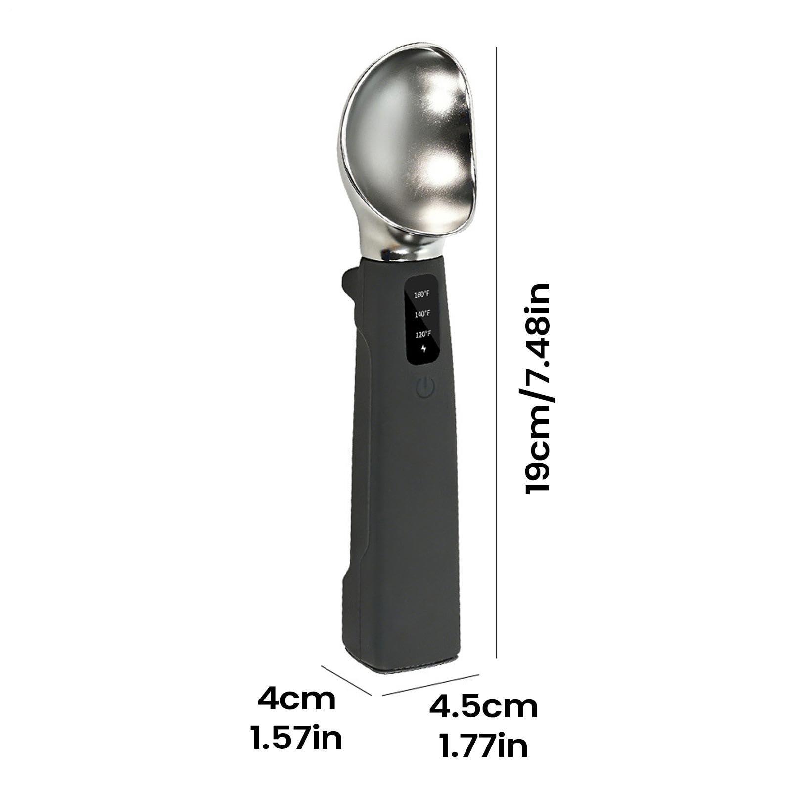 Cuillère à glace électrique pelle rechargeable avec 3 réglages ajustables