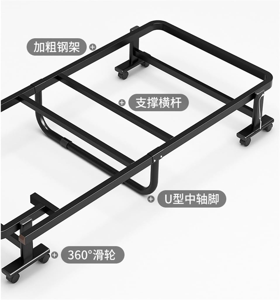 Folding Bed Single Thickened Hotel Temporary Extra Bed Office Lunch Break Latex Beds(80cm)