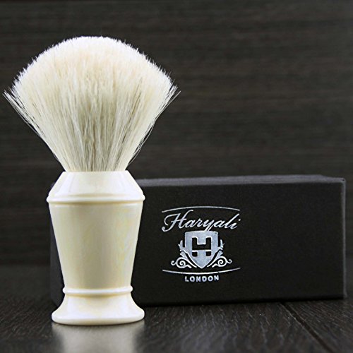 Haryali London Men's Shaving Brush with White Badger Hair Bristles