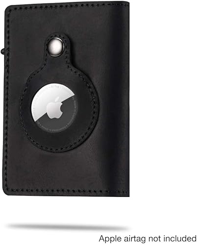 Miniatura 3 de Tooka Airtag - Cartera y llavero de cuero genuino a la moda, funda protegida para Airtags, cartera multifuncional con Apple AirTag funda para