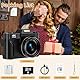 Digitalkamera 4K 56MP Fotokamera mit 180° Flip 3.0 Bildschirm Autofokus Kompaktkamera mit 32G SD Karte& Zwei 1500mAh Batterien für Kinder Ältere Anfänger (Schwarz)