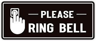 Please Ring Doorbell Sign Sticker，Self-Adhesive Waterproof Please Ring Bell Outdoor Sign for Home Business Offices