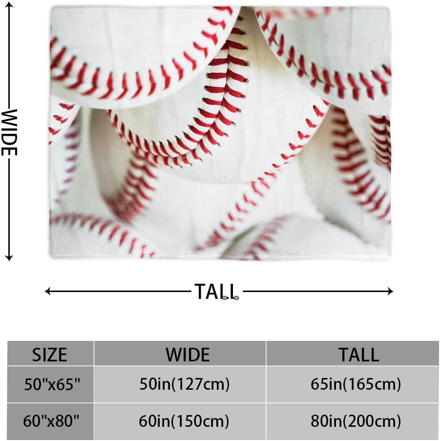 Baseball Print Blanket Plush Flannel Fleece Throw Blanket Soft Warm Lightweight Sofa/Bed for Super Soft Warm for Adults Kids Gifts Bedroom Couch Sofa Trave