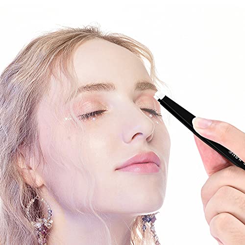 New Style Tweezers For Women And Men – Precision Professional Stainless Steel Slant Eyebrow Tweezer - Hair Remover For Eyebrows, Facial Hairs, Chin, Brow Shaping #TOP6