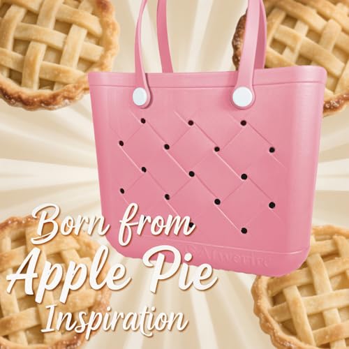 Afwerirc Rubber Beach Bag for Women, Waterproof Sandproof Large Tote, Lightweight Non-Slip Base, Bolso de Playa4