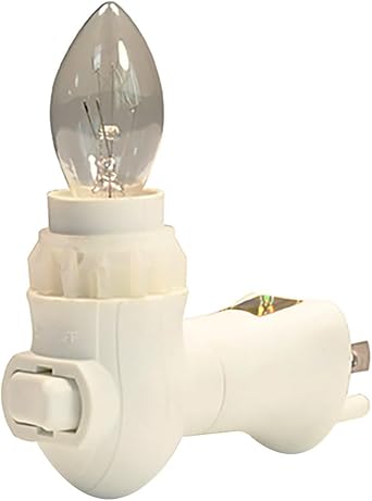 Night Lights Plug into Wall On Off Switch, Adjustable E12 Socket Night Light Base, Wall Light Lampholder for DIY Salt Night Light, 1 Pack