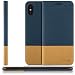 Produktbild zanasta Tasche kompatibel mit iPhone X und XS Hülle Flip Case Slim Schutzhülle Handytasche mit Kartenfach, Standfunktion | Blau