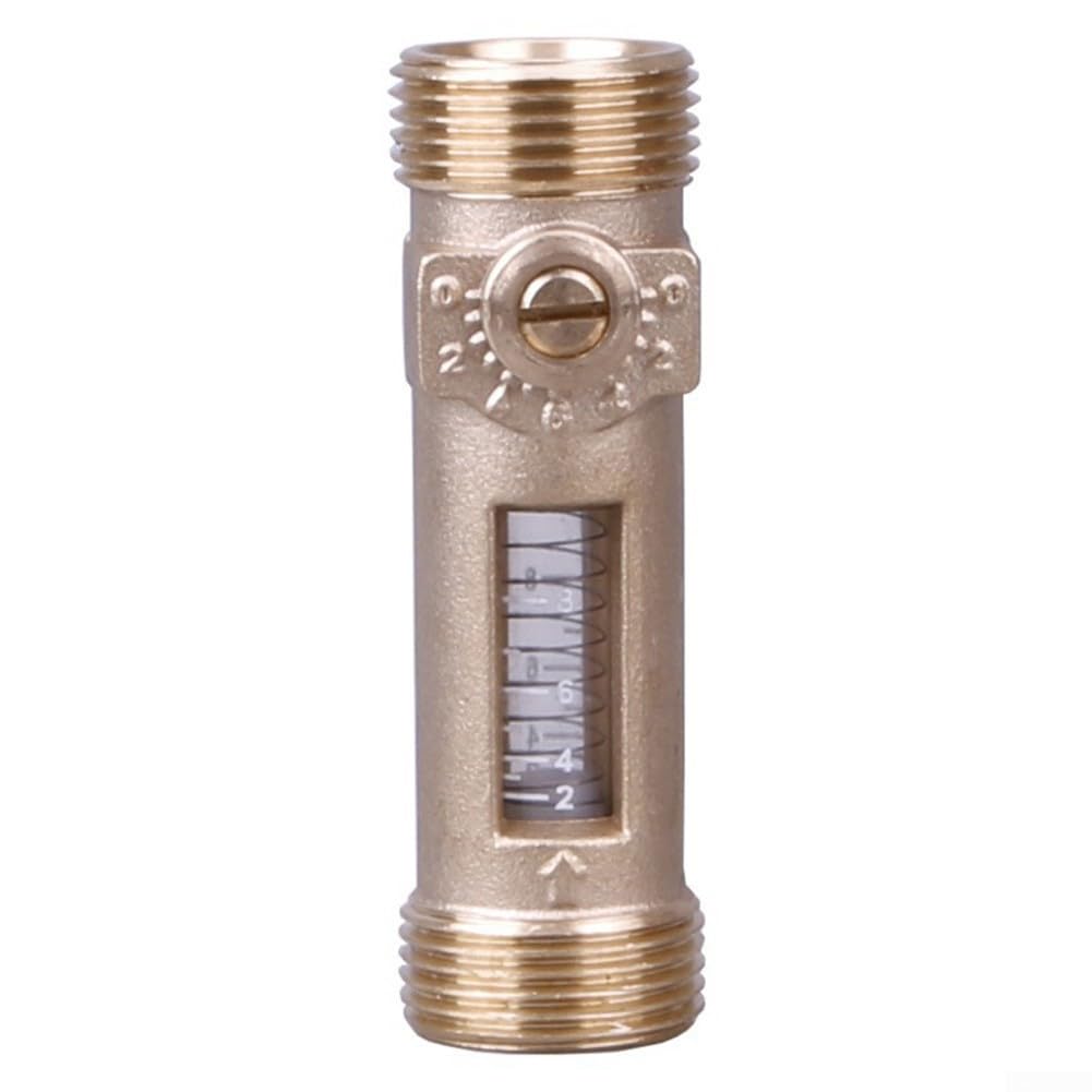 Visueller Durchflussregelventil DN25 aus Messing für HVAC, Einstellbares Kugelventil mit für skala zur Flow-Messung und Druckentlastung, 4-15L/m oder 8-30L/m(4-15L/m)