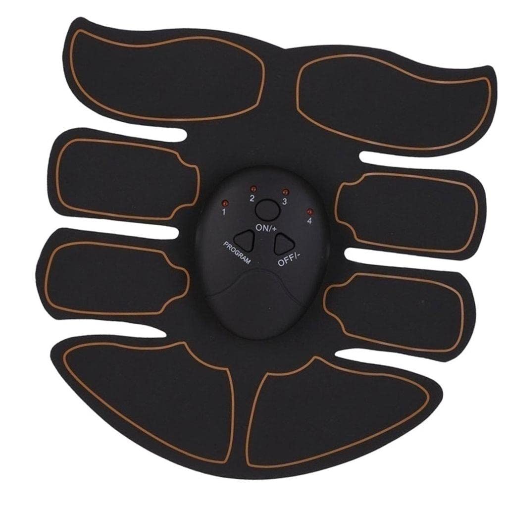 Abs Stimulator Abdominal Trainer Waist Male Women's Ab Abdominal Sticker|Abdominal Toning Belt (Low-Frequency EMS) – 8-Point Muscle Stimulator with Battery Holder (AAA)
