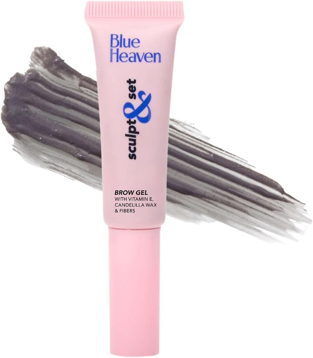 Blue Heaven Sculpt & Set, Eyebrow Gel with Applicator, Grey, 8gm, For Full Voluminous Looking Natural Eye Brows