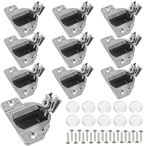 Pack of 10 Blum 110 Degree Compact 33 Cabinet Hinges Bundle - Face Frame Self Close Nickel Finish Hinges for Kitchen Cabinets â€“ Blum 33.3600 Concealed Hinges with 20 Wood Screws and 10 Bumpers