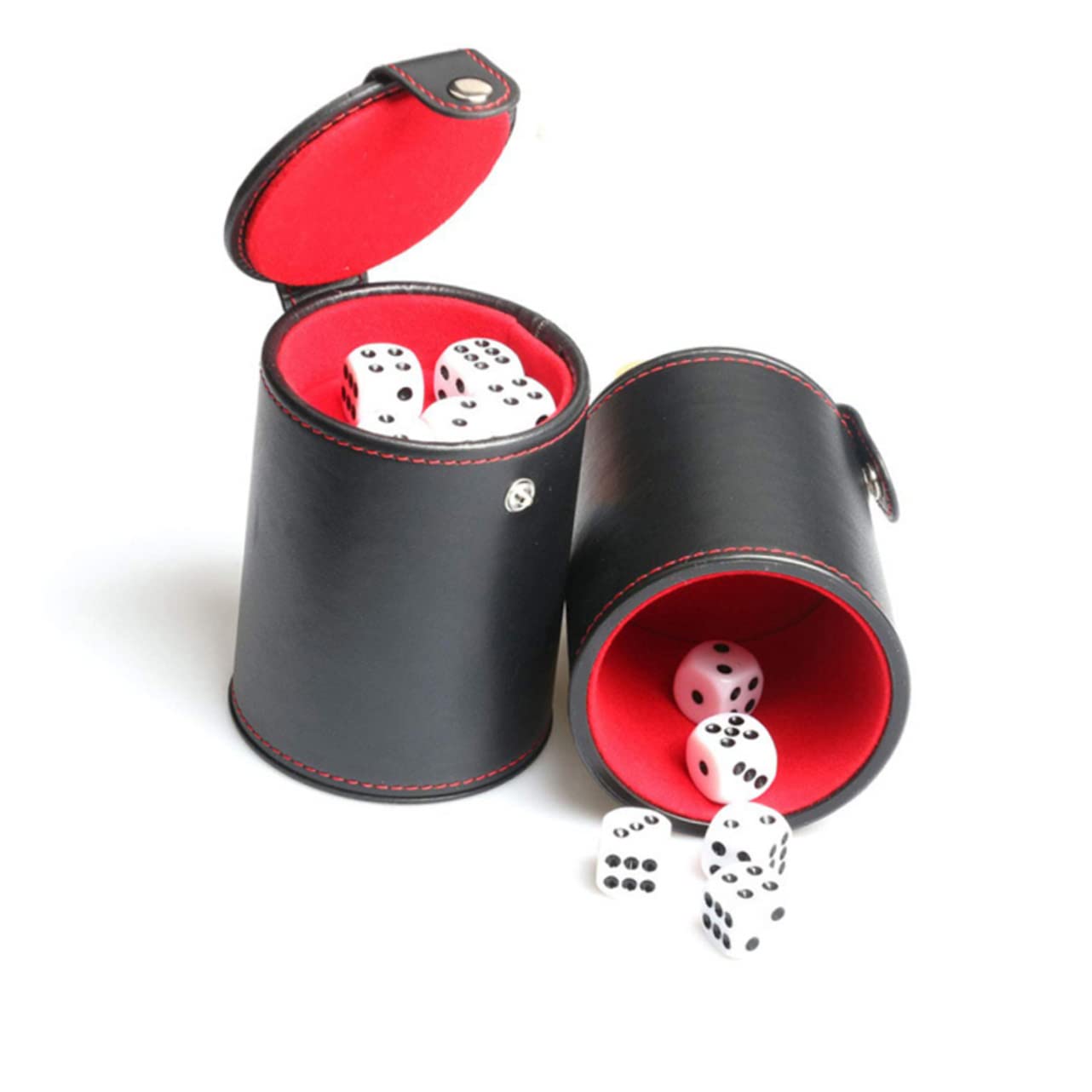 3sätze Pu-Leder Würfelbecher Mit Würfeln Doppelschichtiger Dice Cup Für Ktv Bar Und Brettspiele Leicht Und Kompakt Für Familienfeiern Und Unterhaltungen