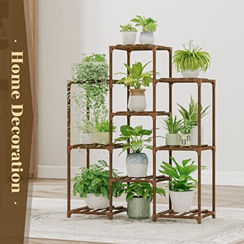 Bamworld Stand Indoor Plant Rack Wood Outdoor Tiered Shelf For Multiple Plants, Ladder Holder #TOP4
