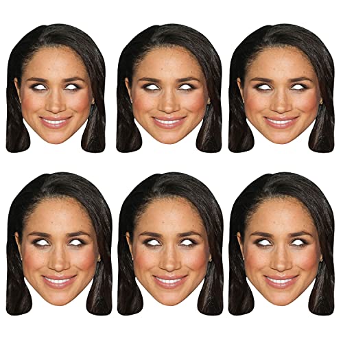 SHATCHI 10Pcs Meghan Markle Royal Family Face Mask King’s Coronation Supplies Celebrities Face Masks UK Hen Night Stag Parties Fancy Dress Bulk Wholesale