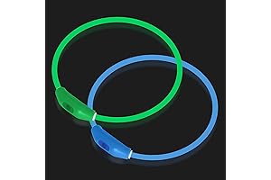 2-Pack LED Dog Collar: Light Up Dog Collars, Rechargeable Dog Lights for Night Walking