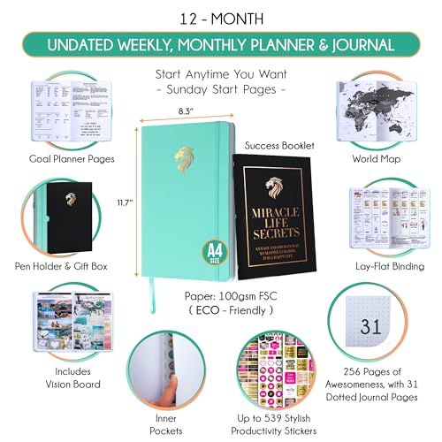 Image of Undated Daily Weekly & Monthly Planner with Budget Section