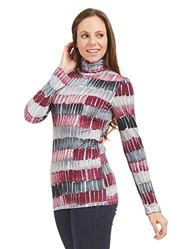 Image of Lock and Love Women's Turtleneck Top Lightweight Long Sleeve Slim Fit Pullover, Soft Rayon Stretch Layering Basic, S-3XL