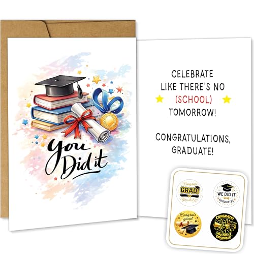 Carte de félicitations pour remise de diplôme et célébration de fin d'études secondaires