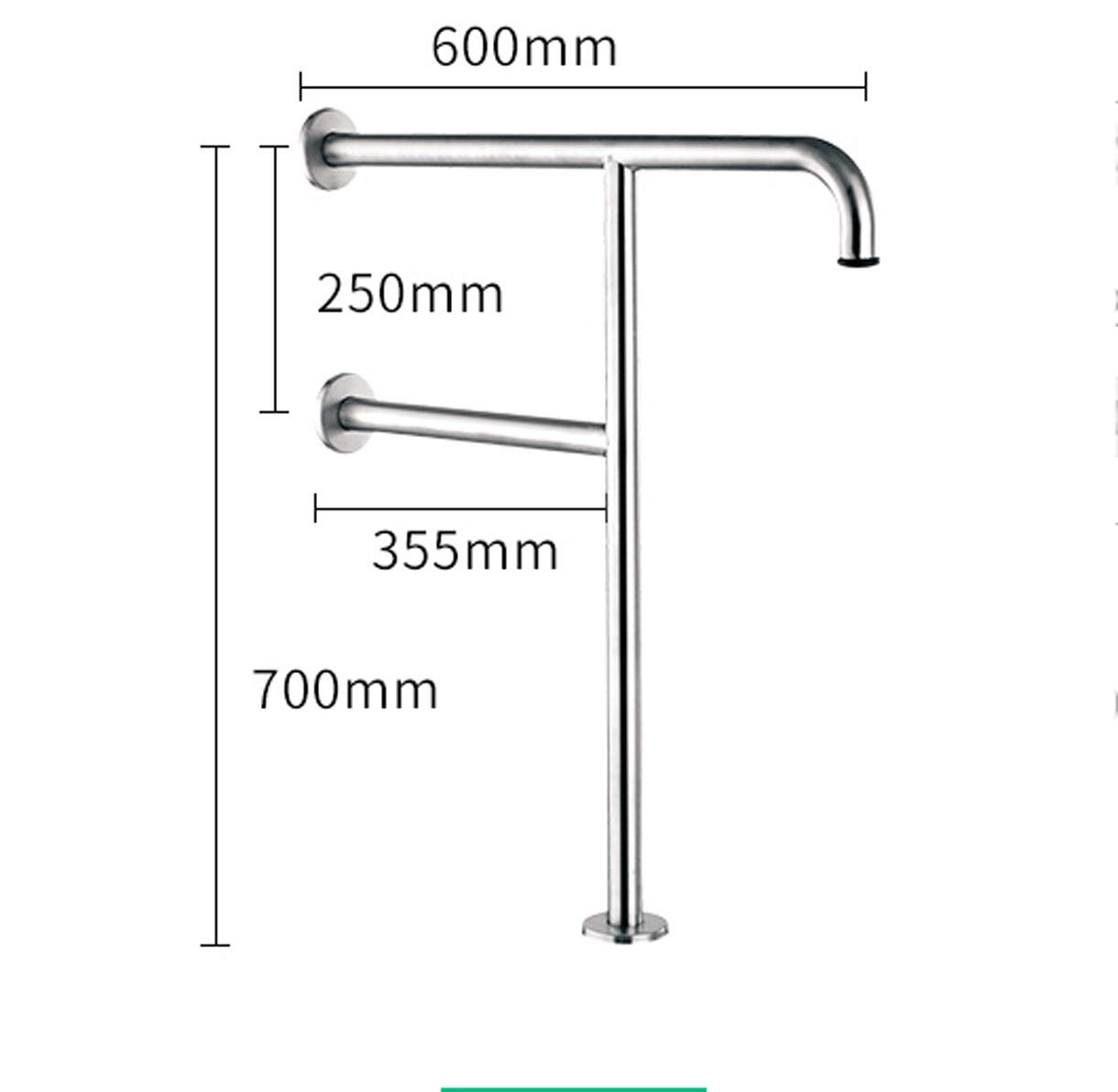 Barra De Apoyo De Acero Inoxidable 304 para Personas Mayores Y Personas con Discapacidad. Pasamanos Sin Barreras para Baño, Inodoro, Reposabrazos De Suelo con Resorte.