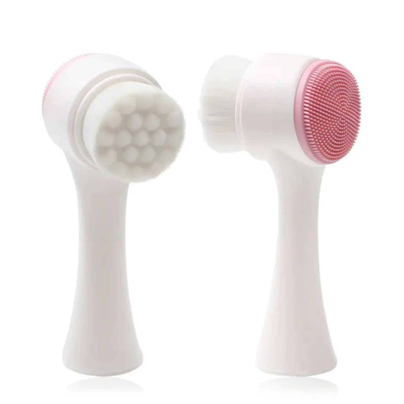 Manual Facial Cleansing Brush, 2-in-1 Skin Care face Brush, Silicone Facial Scrubber Manual Dual Face Wash Brush for Deep Pore Exfoliation Massaging(multi color)-picture-35